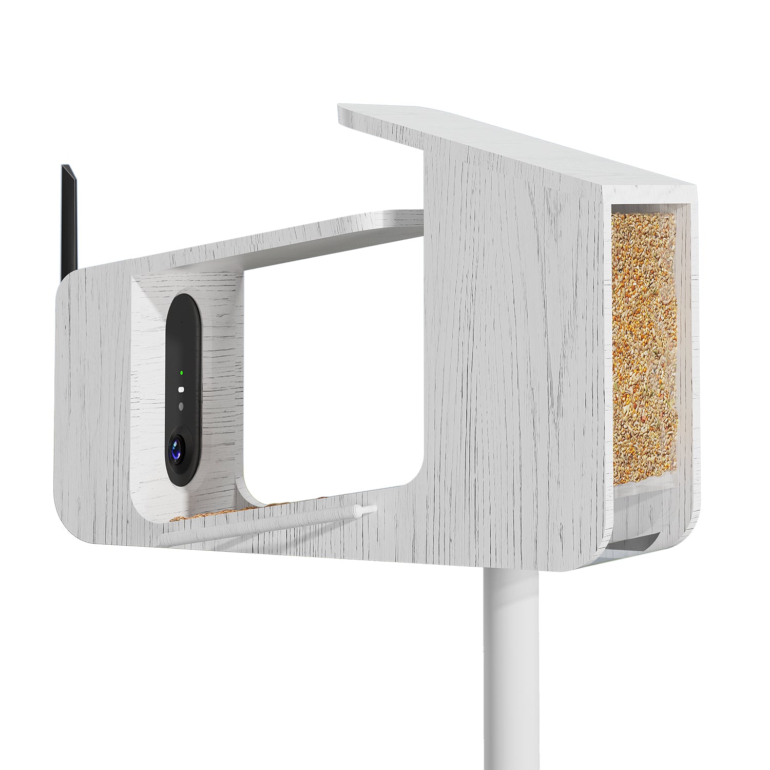 Smart bird feeder Wood-White